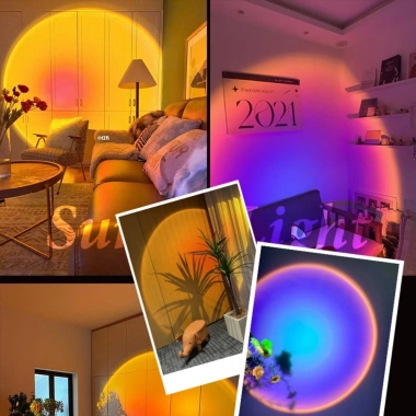 Đèn máy chiếu màu hoàng hôn - Đèn ngủ, trang trí tường, giao hàng nhanh, chỉ 81.400₫ 2
