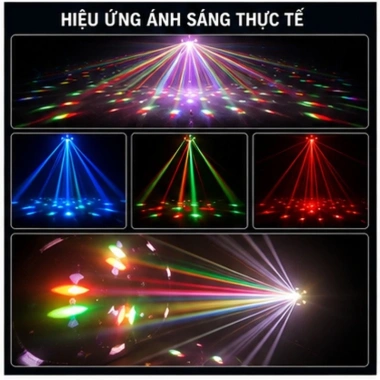 Đèn moving 6 cánh mắt ong xoay 360 độ, từ xa bắt nhạc - 1.594.000 VND cho sân khấu 7