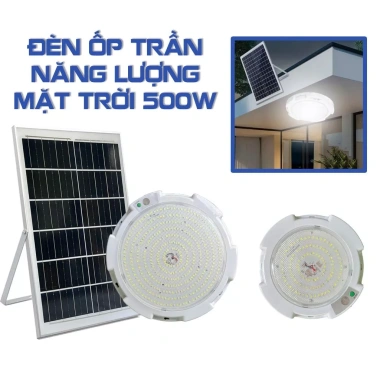 Đèn Năng Lượng Mặt Trời 200W-500W Ốp Trần, Tiết Kiệm, Bảo Hành 1 Năm, Giá 529k