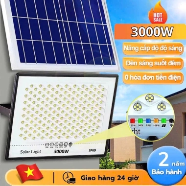 Đèn năng lượng mặt trời 3.000W Pin Mono IP69 Siêu sáng – Đèn Chống Loa Mắt Ngọc, chỉ 399.000₫