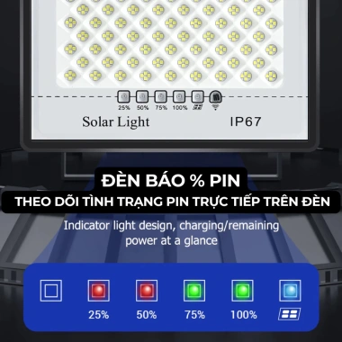 Đèn năng lượng mặt trời 3.000W Pin Mono IP69 Siêu sáng – Đèn Chống Loa Mắt Ngọc, chỉ 399.000₫