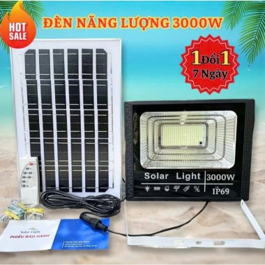 Đèn năng lượng mặt trời 3.000W siêu sáng, siêu rẻ, Pin Mono sạc nhanh, kháng nước IP69 - chỉ 399.000₫