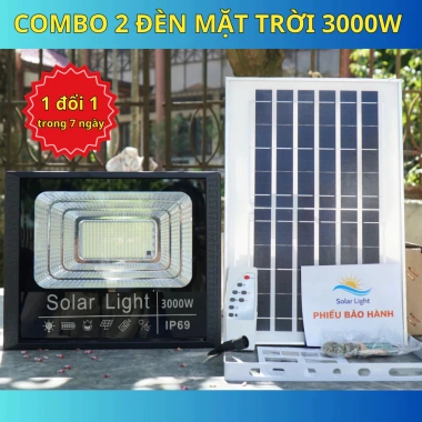 Đèn năng lượng mặt trời 3.000W siêu sáng, siêu rẻ, Pin Mono sạc nhanh, kháng nước IP69 - chỉ 399.000₫