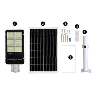 Đèn năng lượng mặt trời 300W vỏ nhôm - tấm pin rời, chống nước IP67, giá chỉ 899.000₫ 2
