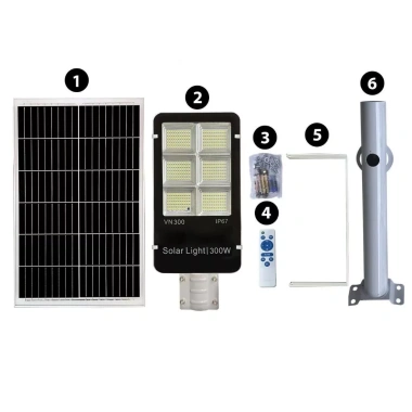 Đèn năng lượng mặt trời 300W vỏ nhôm - tấm pin rời, chống nước IP67, giá chỉ 899.000₫ 8