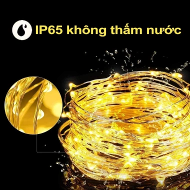 Đèn năng lượng mặt trời 32M Dây LED chống nước - Đèn sân vườn, đom đóm, giá chỉ 69.999đ 4
