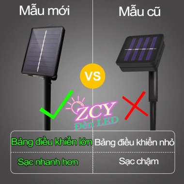 Đèn năng lượng mặt trời 32M Dây LED chống nước - Đèn sân vườn, đom đóm, giá chỉ 69.999đ 6