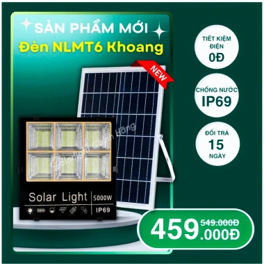 Đèn năng lượng mặt trời 5.000W IP69, pin mono, siêu sáng, tiết kiệm – 459.000₫