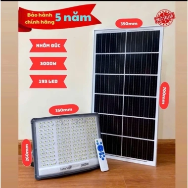 Đèn năng lượng mặt trời 5.000W Mắt Ngọc - 193 chip LED 5.054, sáng xuyên đêm 12-14h, vỏ nhôm, tấm pin mono 70x35cm - Giá chỉ 1,100,000₫ 9