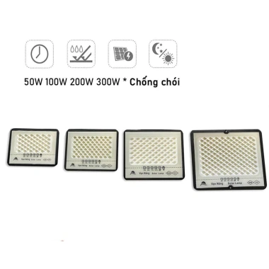 Đèn năng lượng mặt trời không pin kèm remote và dây - Chống chói 50-300W, giảm giá 379k