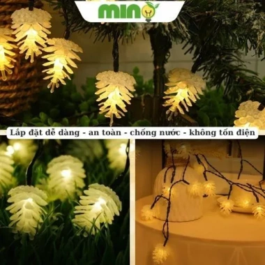 Đèn Năng Lượng Mặt Trời Quả Thông 100 LED – Trang Trí Ngoài Trời Chống Nước, Giá 99.800₫ 4