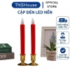 Đèn Nến LED 25cm Đỏ Chân Đế, Đèn Cầy Thờ, Pin 3A, Không Khói, An Toàn - 62.000₫