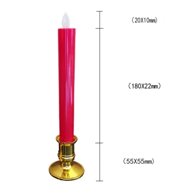Đèn Nến LED 25cm Đỏ Chân Đế, Đèn Cầy Thờ, Pin 3A, Không Khói, An Toàn - 62.000₫ 5