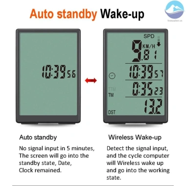 Đèn nền Sunding, Máy tính không dây Freewalker, Đồng hồ LCD xanh, Chống nước 2.023 - Giá 374.859 VND 7
