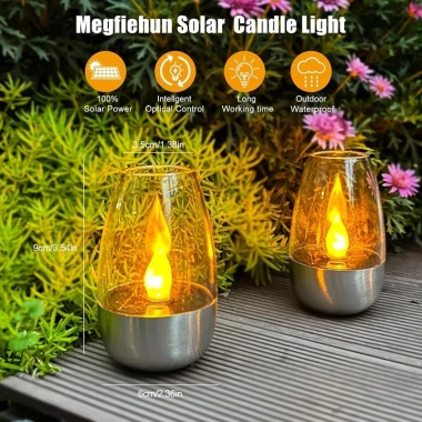 Đèn nến thép không gỉ năng lượng mặt trời - Đèn cầy điện tử sân vườn, chỉ 49.000 VND Đèn nến thép không gỉ năng lượng mặt trời - Đèn cầy điện tử sân vườn, chỉ 49.000 VND