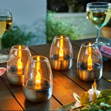 Đèn nến thép không gỉ năng lượng mặt trời - Đèn cầy điện tử sân vườn, chỉ 49.000 VND 7