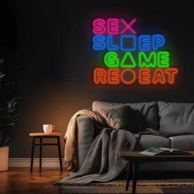 Đèn Neon LED Trang Trí Game Treo Tường - Nhiều Mẫu, Kèm Nguồn & Miếng Dán, Giá Chỉ 65.000 VND