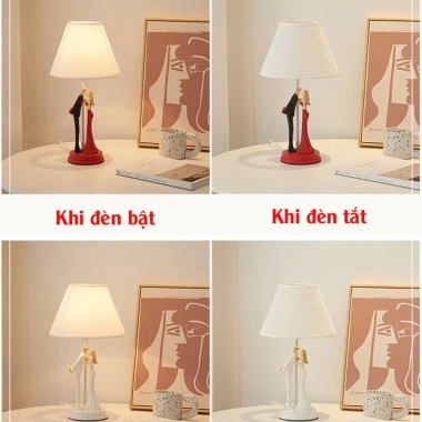 Đèn ngủ để bàn cặp đôi lãng mạn, đèn LED 6 màu, cảm biến chạm, thiết kế sang trọng, quà cưới cô dâu chú rể giảm giá 990.000₫