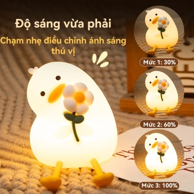 Đèn ngủ hình vịt con ánh sáng dịu nhẹ, tự động tắt, cảm ứng da - Giảm giá 20% 4