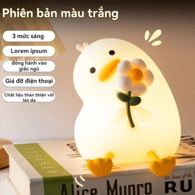 Đèn ngủ hình vịt con ánh sáng dịu nhẹ, tự động tắt, cảm ứng da - Giảm giá 20% 9