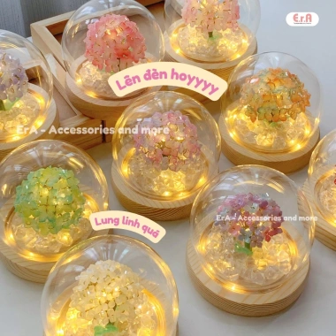 Đèn ngủ hoa Cẩm Tú Cầu Handmade - Quà sinh nhật, Valentine, 8/3, tặng người yêu - Giá 177.000 VND 2