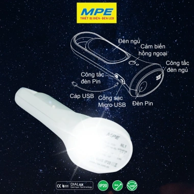 Đèn ngủ hồng ngoại NL1 MPE - Cảm biến chuyển động, đèn pin tích hợp, chỉ 227.000₫