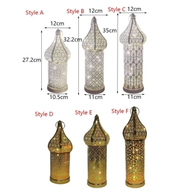 Đèn ngủ NLINNI Ma-rốc LED Ramadan chạy pin, Đèn Hồi giáo nghệ thuật Eid