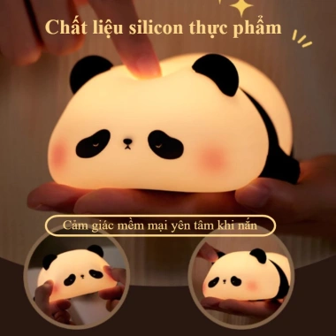 Đèn ngủ Panda silicon dễ thương - Cảm ứng 3 mức sáng, sạc pin, an toàn cho trẻ em, chỉ 156.450₫ 6