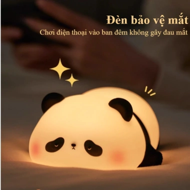 Đèn ngủ Panda silicon dễ thương - Cảm ứng 3 mức sáng, sạc pin, an toàn cho trẻ em, chỉ 156.450₫ 7