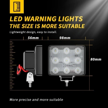 Đèn Nhấp Nháy 9LED Đa Năng cho Xe Máy và Xe Bán Tải, Chống Nước, Đèn Cảnh Báo 12-24V