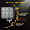 Đèn Nhấp Nháy 9LED Đa Năng cho Xe Máy và Xe Bán Tải, Chống Nước, Đèn Cảnh Báo 12-24V 7