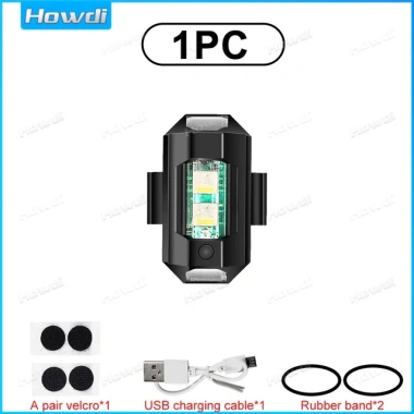 Đèn nhấp nháy cảnh báo an toàn gắn đuôi xe máy - sạc USB, giảm giá 17 chỉ 51.700 VND 10