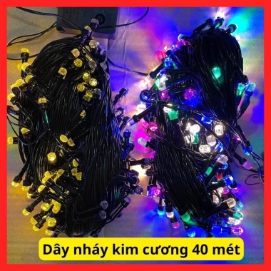 Đèn Nháy 50m Kim Cương - Dây LED 240 Bóng Chống Nước, Ngoài Trời, Giá 45.000₫