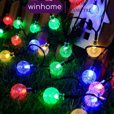 Đèn Nháy Bi Bọt Vilahome 9m PVC Đen 28 Bóng – Decol Cây Đào Quất Đón Tết 2.026