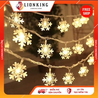 Đèn nháy LED 10m bi bọt, bông tuyết, ngôi sao, kim cương giá 13.9k LionKingStore