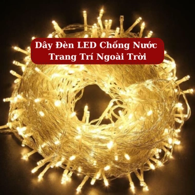 Đèn nháy LED dây 30-50m sáng, trang trí quán cafe, sân vườn, Noel, lễ tết, giá 184.500₫