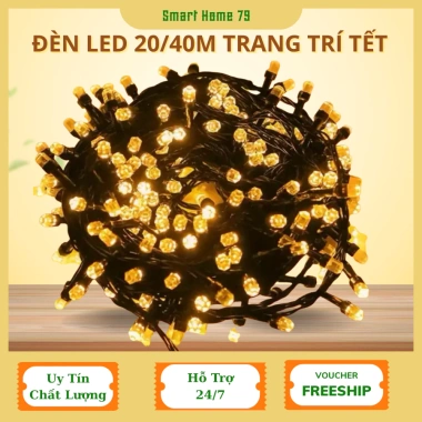 Đèn Nháy LED Kim Cương 20/40m Chống Nước - Trang Trí Ngoài Trời Noel Giáng Sinh Tết