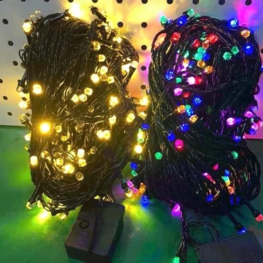 Đèn Nháy LED Kim Cương Vàng Trắng Đa Sắc 10-40m - Trang Trí Noel, Giáng Sinh, Lễ Tết, Cửa Hàng Coffee - 29.000₫