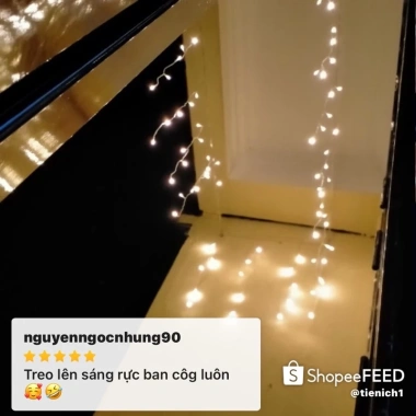 Đèn Nháy Rủ 12m 60 sợi LED Mành – Bộ 16m 60 sợi, Giá chỉ 67.000đ, Sáng rực 4 Đèn Nháy Rủ 12m 60 sợi LED Mành – Bộ 16m 60 sợi, Giá chỉ 67.000đ, Sáng rực 4