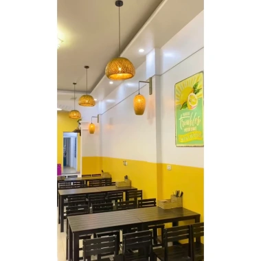Đèn Nhót Dài 2 Lớp Tre Tròn - Đèn Lồng Mây Đan Trang Trí Khách Sạn, Nhà Hàng, Cafe - 140k