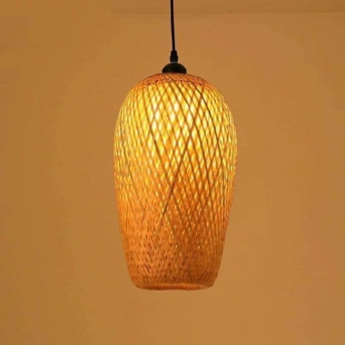 Đèn Nhót Dài 2 Lớp Tre Tròn - Đèn Lồng Mây Đan Trang Trí Khách Sạn, Nhà Hàng, Cafe - 140k