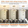 Đèn ốp trần Gogeous chùm 3 vòng - 3 chế độ màu, điều khiển từ xa, phù hợp phòng khách 2
