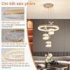 Đèn ốp trần Gogeous chùm 3 vòng - 3 chế độ màu, điều khiển từ xa, phù hợp phòng khách 7