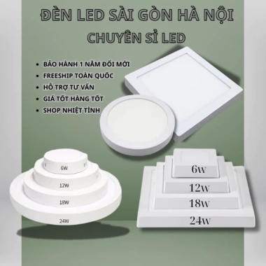 Đèn ốp trần nổi LED 6W‑24W, đèn mâm nổi đa công suất, giá chỉ 35.000đ – Tiết kiệm năng lượng Đèn ốp trần nổi LED 6W‑24W, đèn mâm nổi đa công suất, giá chỉ 35.000đ – Tiết kiệm năng lượng