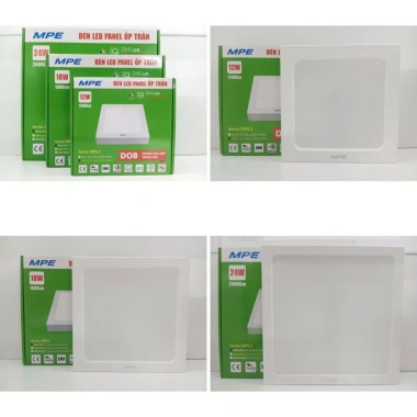 Đèn ốp trần vuông viền trắng SSPL2 12-24W 3.000-6.500K MPE - Giá ưu đãi 133.000VND