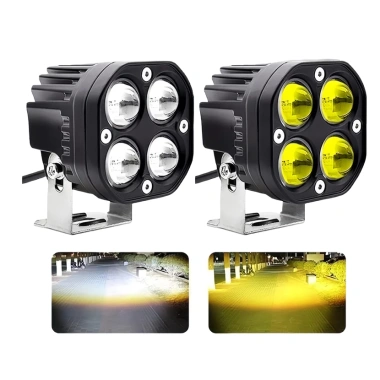 Đèn pha LED hình vuông 12V-80V 4 bóng 3 inch Ánh sáng trắng/vàng, ô tô & xe máy Đèn pha LED hình vuông 12V-80V 4 bóng 3 inch Ánh sáng trắng/vàng, ô tô & xe máy