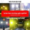Đèn pha LED hình vuông 12V-80V 4 bóng 3 inch Ánh sáng trắng/vàng, ô tô & xe máy 3