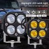 Đèn pha LED hình vuông 12V-80V 4 bóng 3 inch Ánh sáng trắng/vàng, ô tô & xe máy 4