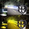 Đèn pha LED hình vuông 12V-80V 4 bóng 3 inch Ánh sáng trắng/vàng, ô tô & xe máy 5
