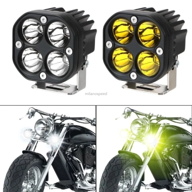 Đèn pha LED hình vuông 12V-80V 4 bóng 3 inch Ánh sáng trắng/vàng, ô tô & xe máy 9 Đèn pha LED hình vuông 12V-80V 4 bóng 3 inch Ánh sáng trắng/vàng, ô tô & xe máy 9